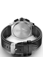 MSTR AM1011LB - AMBASSADOR POLISHED SILVER / BLACK / LEATHER BAND - Image 3