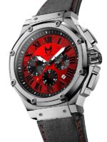 MSTR AM1012LB - AMBASSADOR SILVER / RED / LEATHER BAND - Image 2