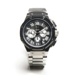 MSTR AM169SS AMBASSADOR HIGH POLISHED TITANIUM GREY & BLACK / STAINLESS STEEL BRACELET