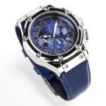 MSTR AM190LB - AMBASSADOR POLISH SILVER / BLUE / LEATHER BAND - Image 2