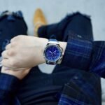MSTR AM190LB - AMBASSADOR POLISH SILVER / BLUE / LEATHER BAND - Image 3