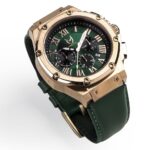 MSTR AM193LB- AMBASSADOR ROSE GOLD / GREEN / LEATHER BAND - Image 2
