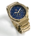 AM307SS - MSTR AMBASSADOR MOONPHASE CHAMPAGNE GOLD / BLUE / SS BAND - Image 2