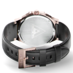 MSTR AU102CB AMBASSADOR ULTRA SLIM ROSE GOLD / BLACK / CROC STYLE LEATHER BAND - Image 3