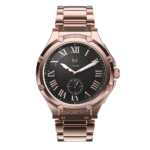 MSTR AU102SS AMBASSADOR ULTRA SLIM ROSE GOLD / BLACK / STAINLESS BAND