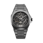 D1 MILANO SKBJ11 GUNMETAL SKELETON BRACELET 41.5MM