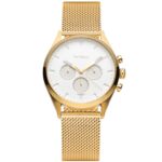 TAYROC ADEN GOLD WHITE / GOLD MESH STRAP 42mm