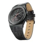 VALUCHI GUNMETAL BLACK LEATHER