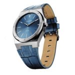 Date Master 40mm Leather Silver Blue