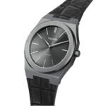 Date Maste Series 40mm Leather Gunmetal Black - Image 3