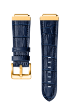 LEATHER WATCHBAND - GOLD BLUE