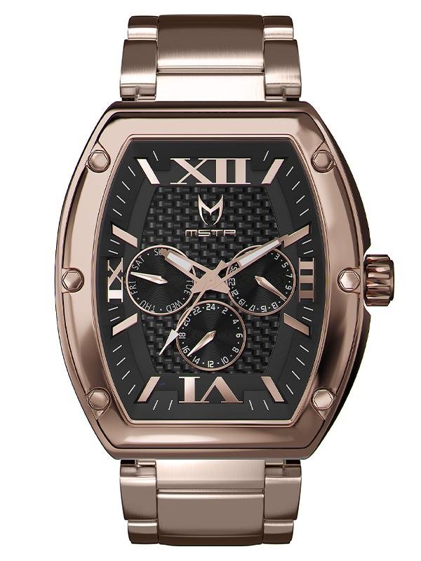 MJ102SS-MAJORROSEGOLD_BLACK_SSBAND MSTR MJ102SS - MAJOR ROSE GOLD / BLACK / SS BAND - Image 1