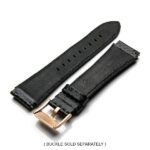 MSTR SB203CF BLACK CARBON FIBER LEATHER BAND / RED STITCH - Image 2