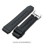 MSTR SB208RL BLACK RUBBER / CROC STYLE LEATHER BAND / BLACK STITCH - Image 2