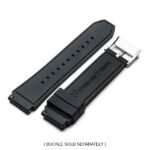 MSTR SB214LB BLACK RUBBER LEATHER BAND / PURPLE STITCH - Image 2
