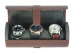 Leather Travel Case Watch Roll SW3502 DBR - Image 2