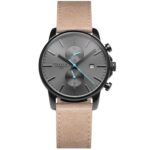 TAYROC TXM097 BLACK / LEATHER STRAP 42mm