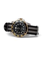 MSTR VO105NS - AUTO VOYAGER SILVER / BLACK & GOLD / NATO BAND - Image 3