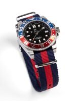 MSTR VO107NS - AUTO VOYAGER SILVER / BLUE & RED / NATO BAND - Image 2