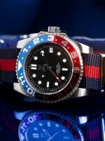 MSTR VO107NS - AUTO VOYAGER SILVER / BLUE & RED / NATO BAND - Image 5