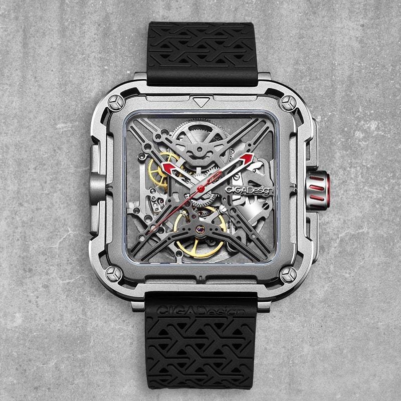 XSERIES316LSTAINLESSSTEELAUTOMATICMECHANICALSKELETONWRISTWATCH-8 X SERIES X011-SISI-W25BK 316L STAINLESS STEEL AUTOMATIC MECHANICAL SKELETON WRISTWATCH.. - Image 1
