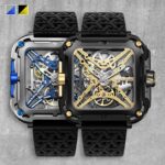 X SERIES X021-TIBU-W25BK TITANIUM AUTOMATIC MECHANICAL SKELETON WRISTWATCH. - Image 7