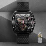 CIGA DESIGN Z031-BLBL-15BK Z SERIES DLC AUTOMATIC MECHANICAL SKELETON WRISTWATCH