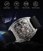 CIGA DESIGN Z031-TITI-W15BK Z-SERIES TITANIUM AUTOMATIC MECHANICAL SKELETON WRISTWATCH - Image 2