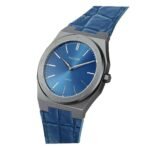 Date Master Series 40mm leather Gunmetal Blue - Image 3