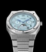 VALUCHI Dual Calendar Limited Silver Ice Blue-40MM - Image 5