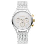 TAYROC SYDNEY SILVER GOLD / SILVER MESH STRAP 36mm