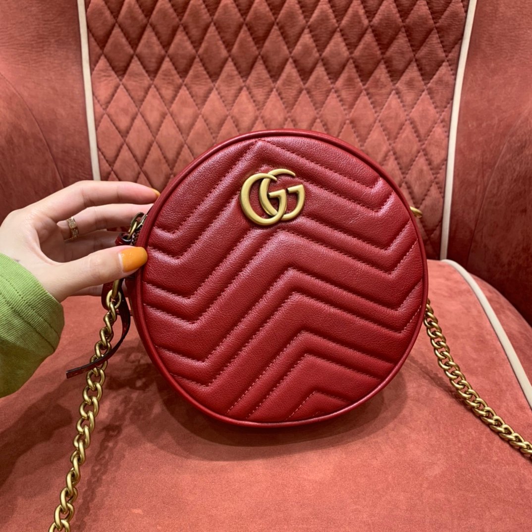 GG MARMONT SERIES ROUND MINI SHOULDER BAG