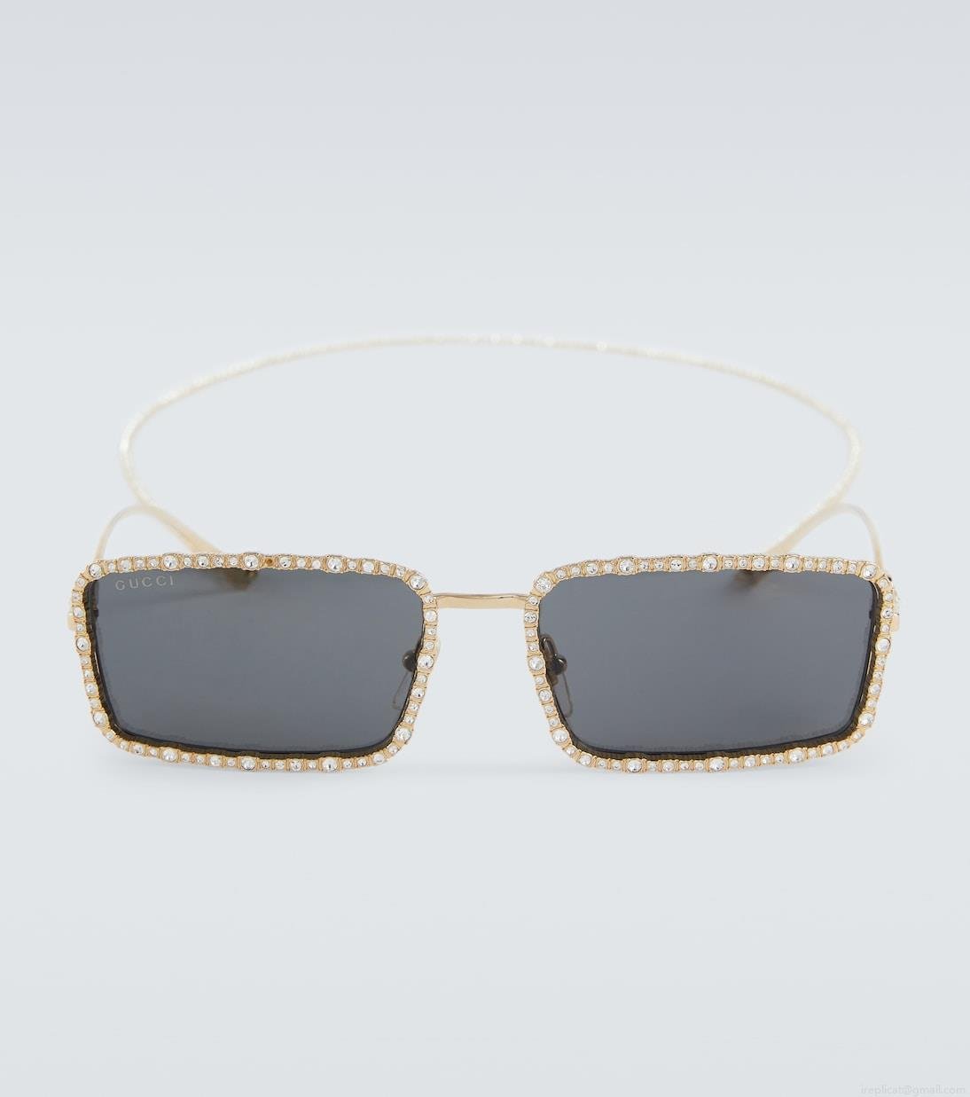 GucciEmbellished rectangular sunglasses